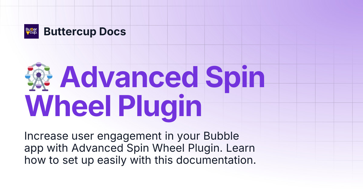 🎡 Advanced Spin Wheel Plugin | Buttercup Docs